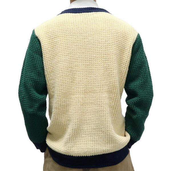 Knitted Cardigan Patchwork Sweater