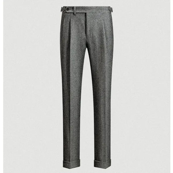 High Waist Woolen Trousers